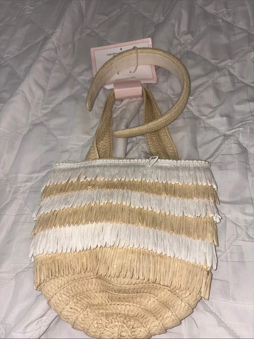 cupcakes & cashmere round straw